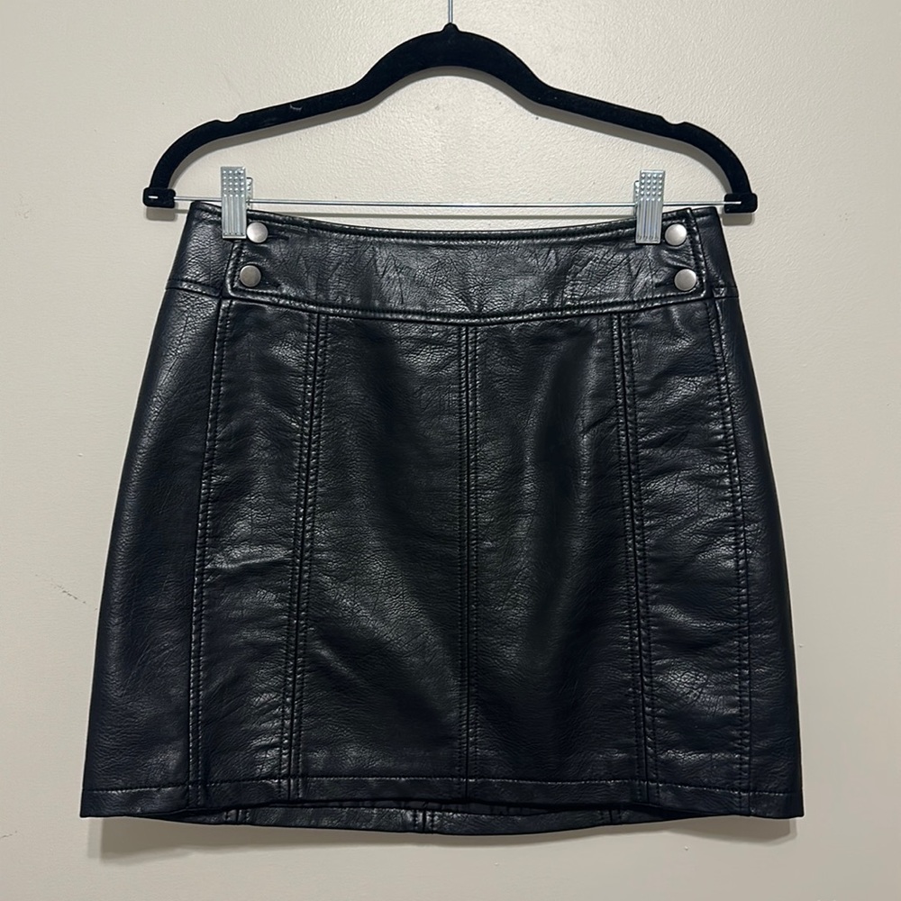 Faux leather skirt Free People